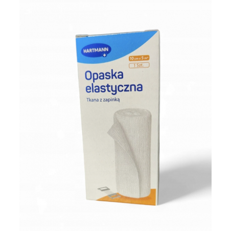 Hartmann Opaska elastyczna uciskowa tkana z zapinką, 10 cm x 5 m, 1 sztuka