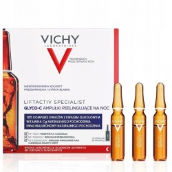 Vichy Liftactiv Glyco-C Skoncentrowana kuracja peelingująca na noc 10 ampułek