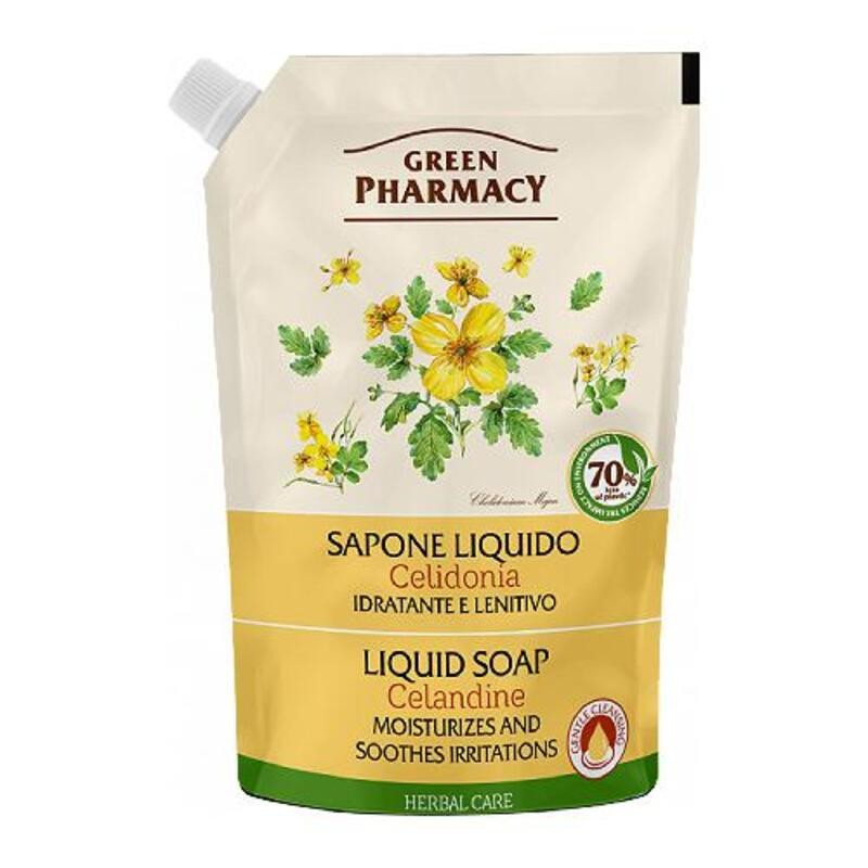 Green Pharmacy Mydło w płynie jaskółcze ziele, 460 ml 