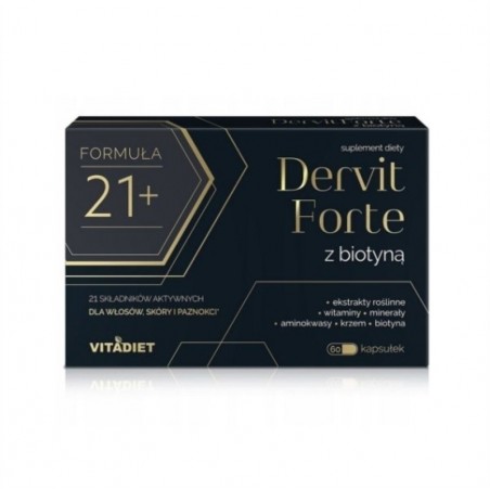  Dervit Forte z biotyną | 60 kapsułek 