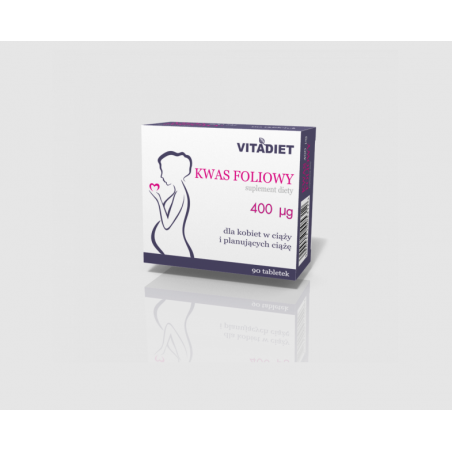  VITADIET | Kwas foliowy 0,4 mg | 90 tabletek 