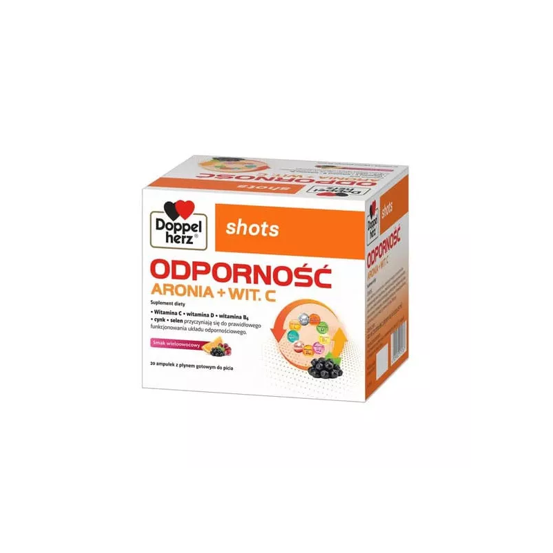 Doppelherz Shots Odporność | Płyn Doustny | 20 ampułek 
