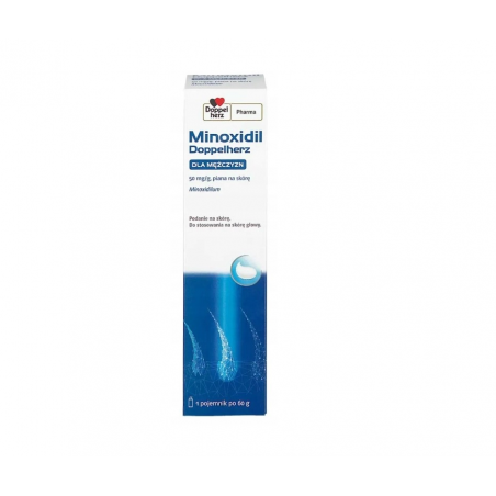  Minoxidil Doppelherz Dla Mężczyzn | 50mg/g piana na skórę | 60 g 