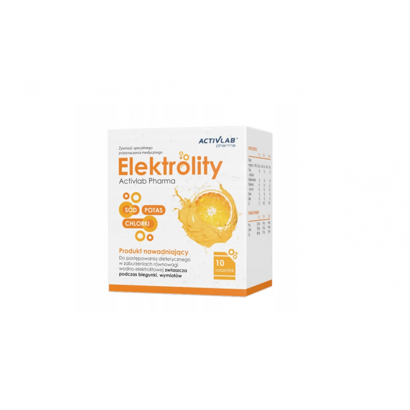 Elektrolity ActivLab Pharma | Smak pomarańczowy | 10 saszetek 