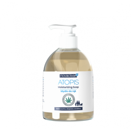 NOVACLEAR ATOPIS | Mydło do rąk z organicznym olejem konopnym | 300ml