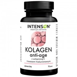 Intenson | Kolagen Anti-Age z witaminą C i kwasem hialuronowym | 90 tabletek