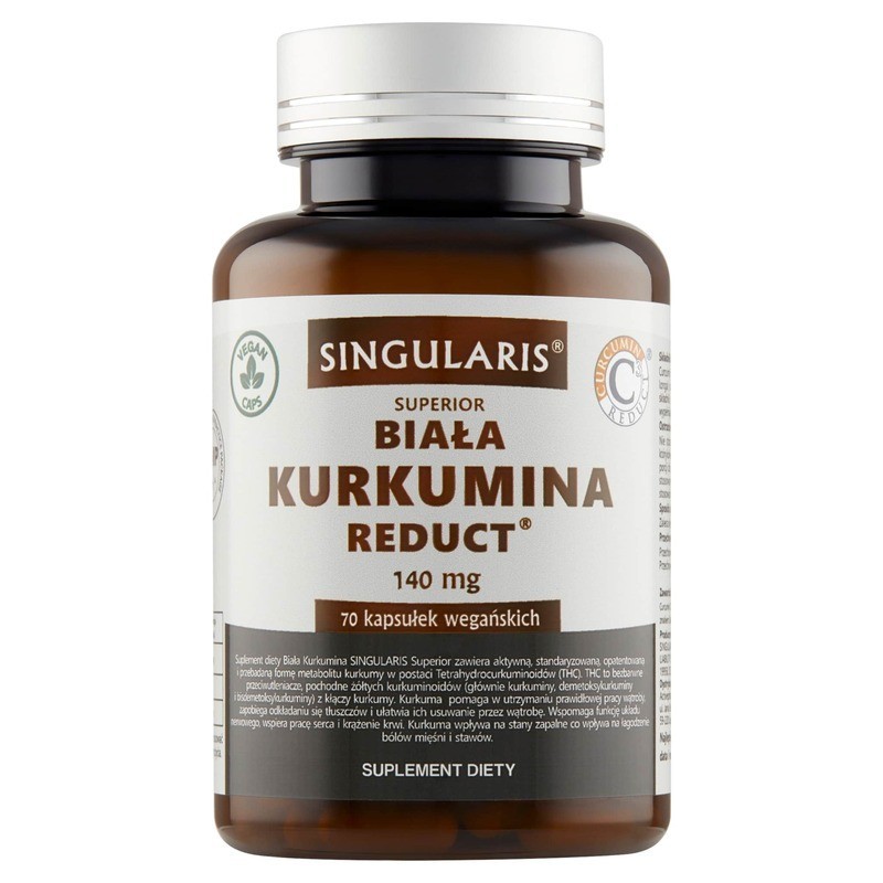 Singularis Superior | Biała Kurkumina Reduct ? | 70 kapsułek wegańskich 