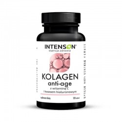 Intenson| Kolagen Anti-Age z witaminą C i kwasem hialuronowym | 120 tabletek