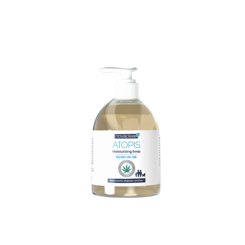 NOVACLEAR ATOPIS | Mydło do rąk z organicznym olejem konopnym | 300ml 