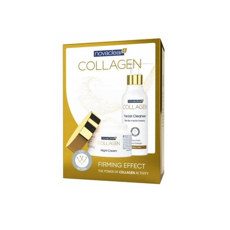 NOVACLEAR COLLAGEN | Zestaw Krem na noc + Żel do mycia twarzy 