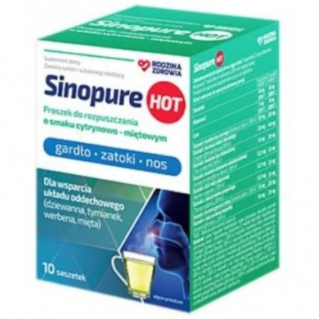 Rodzina Zdrowia | Sinopure Hot o smaku cytrynowym | 10 saszetek