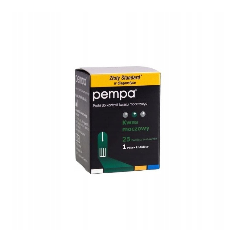PEMPA | Paski do kontroli kwasu moczowego | 25 pasków 
