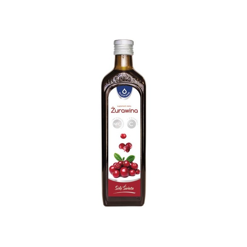 Żurawina 100% sok z owoców żurawiny, 490 ml 