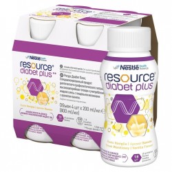 Resource Diabet Plus | Smak waniliowy | 4 x 200 ml