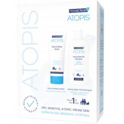Novaclear Atopis | Zestaw | Płyn do ciała i szampon do włosów Organicznym Olejem