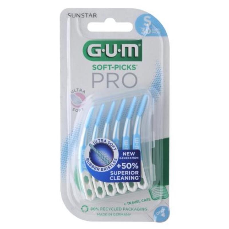 Sunstar GUM Soft-Picks PRO | Szczoteczki międzyzębowe w rozmiarze S | 30 sztuk 
