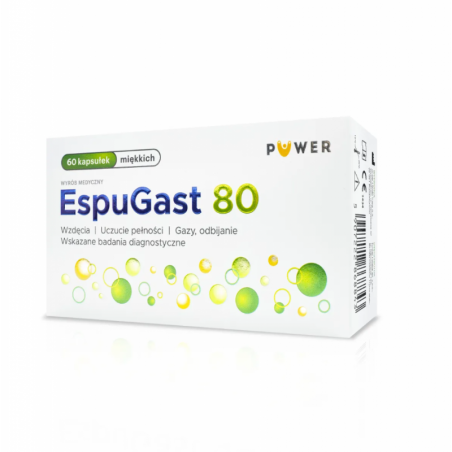  EspuGast 80 | Wyrób medyczny | 60 kapsułek miękkich 