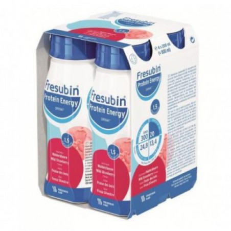  Fresubin Protein energy drink o smaku poziomkowym, 4 butelki po 200 ml 