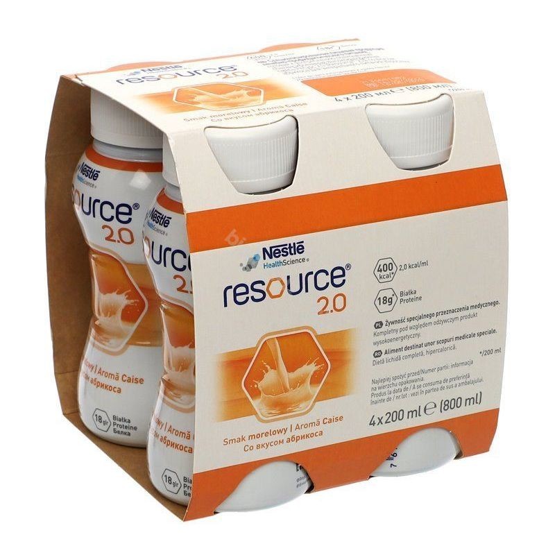 Resource 2.0 | Płyn o smaku morelowym | 4 x 200ml 