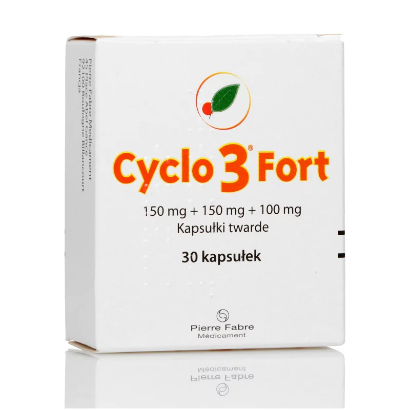 Cyclo 3 fort 150 mg + 150 mg + 100 mg, 30 kapsułek 