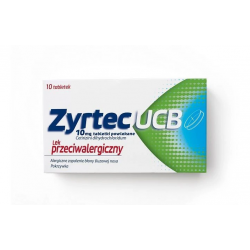 Zyrtec UCB, 10 tabletek