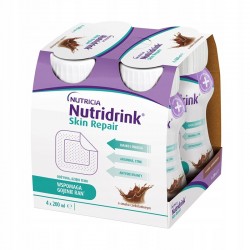 Nutridrink Skin Repair o smaku czekoladowym, 4x200 ml