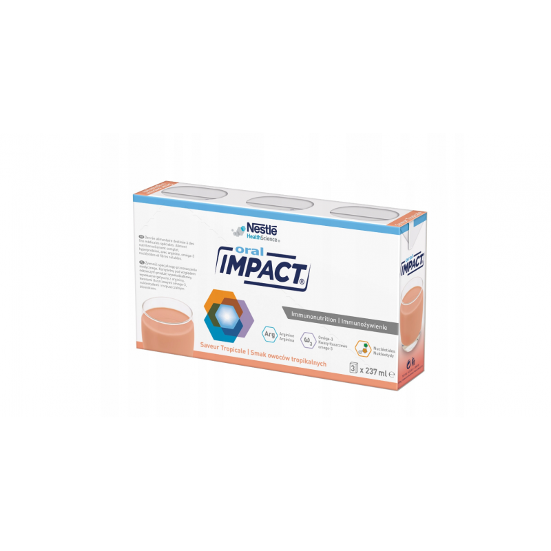 Nestle | Oral Impact | Smak owoców tropikalnych | 3 sztuki x 237ml 
