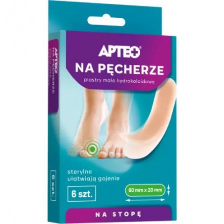 Apteo na pęcherze plastry małe hydrokoloidowe, 6 sztuk