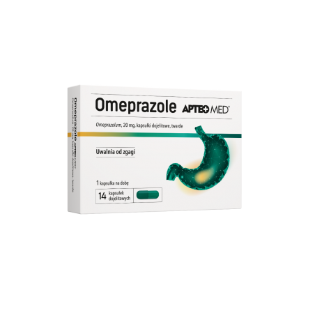  Omeprazole Genoptim SPH 20 mg, 14 kapsułek dojelitowych twardych 