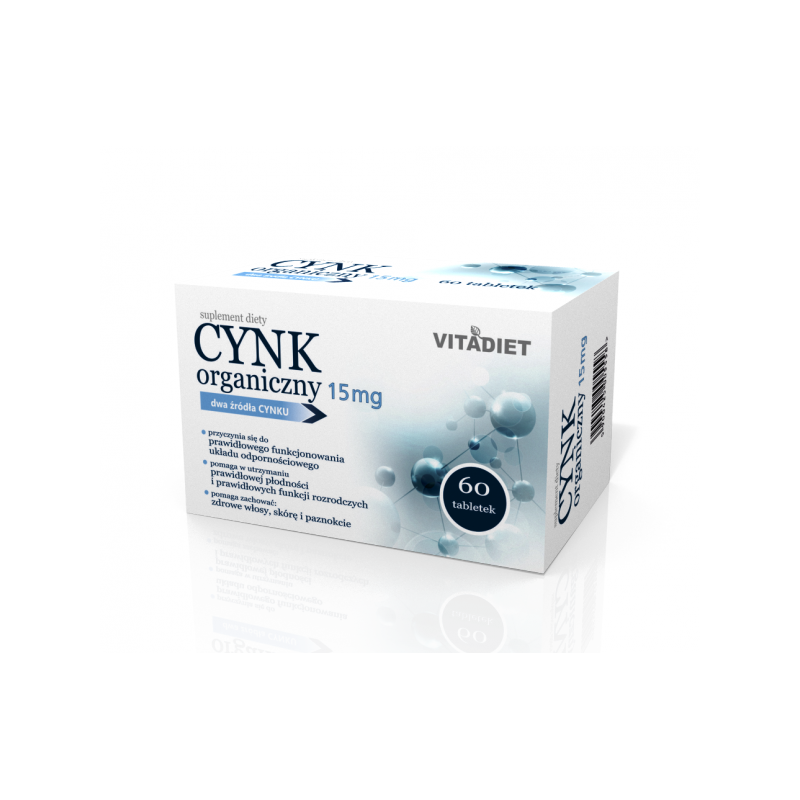 Cynk organiczny 15 mg | 60 tabletek 