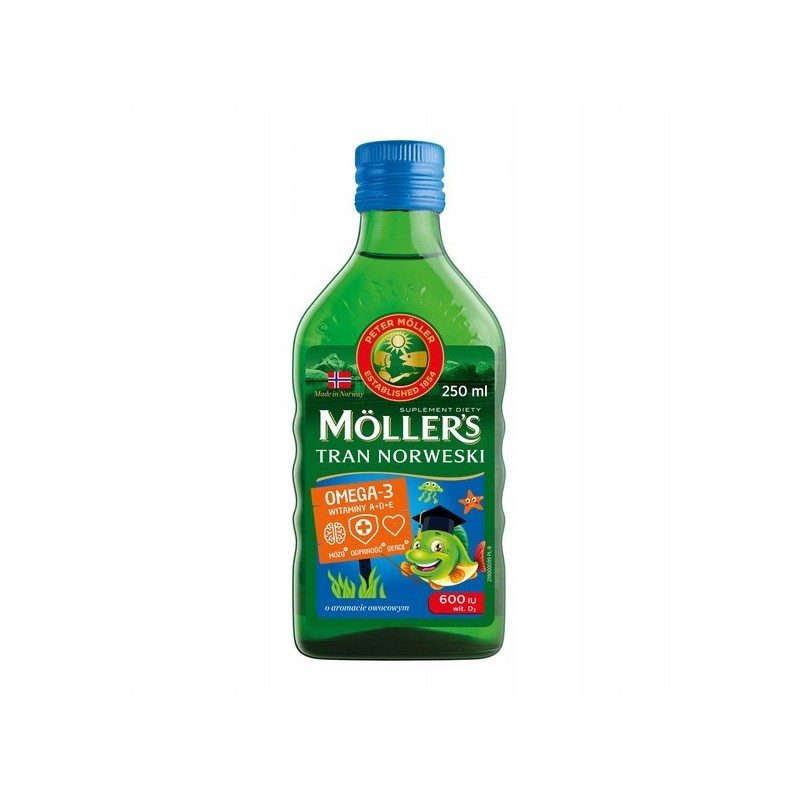Moller's Tran norweski owocowy płyn 250 ml 