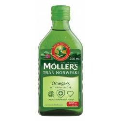 Moller's Tran norweski o aromacie jabłkowym płyn 250 ml