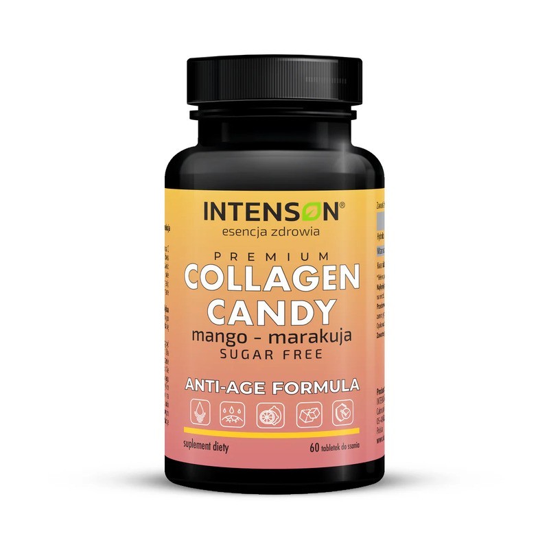 Intenson | Collagen Candy | O smaku mango-marakuja | 60 tabletek do ssania 