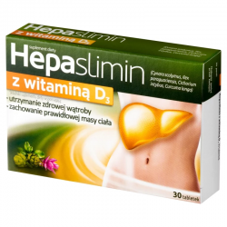 Hepaslimin z witaminą D3, 30 tabletek