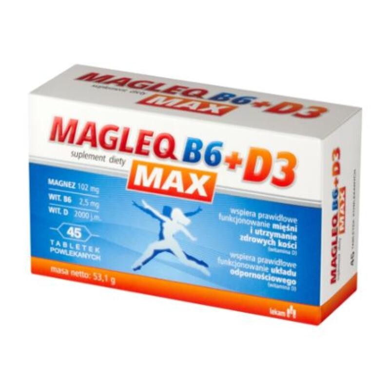 Magleq B6 Max + D3 | 45 tabletek 