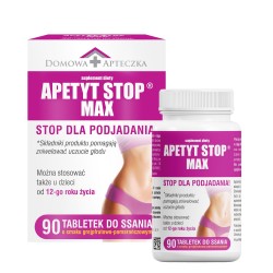 Apetyt Stop Max, smak grejpfrutowo-pomarańczowy, 90 tabletek do ssania