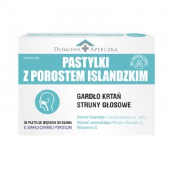 Domowa Apteczka Pastylki z Porostem Islandzkim, 30 pastylek miękkich do ssania