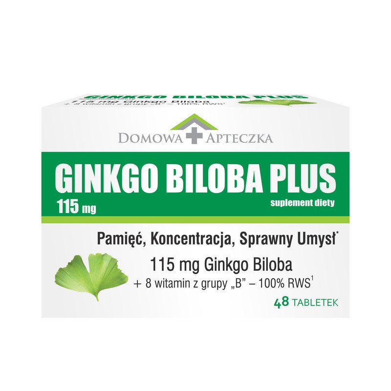 Ginkgo Biloba Plus 115 mg, 48 tabletek 