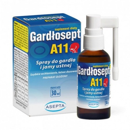 Gardłosept A11 | Spray do gardła i jamy ustnej | 10 ml