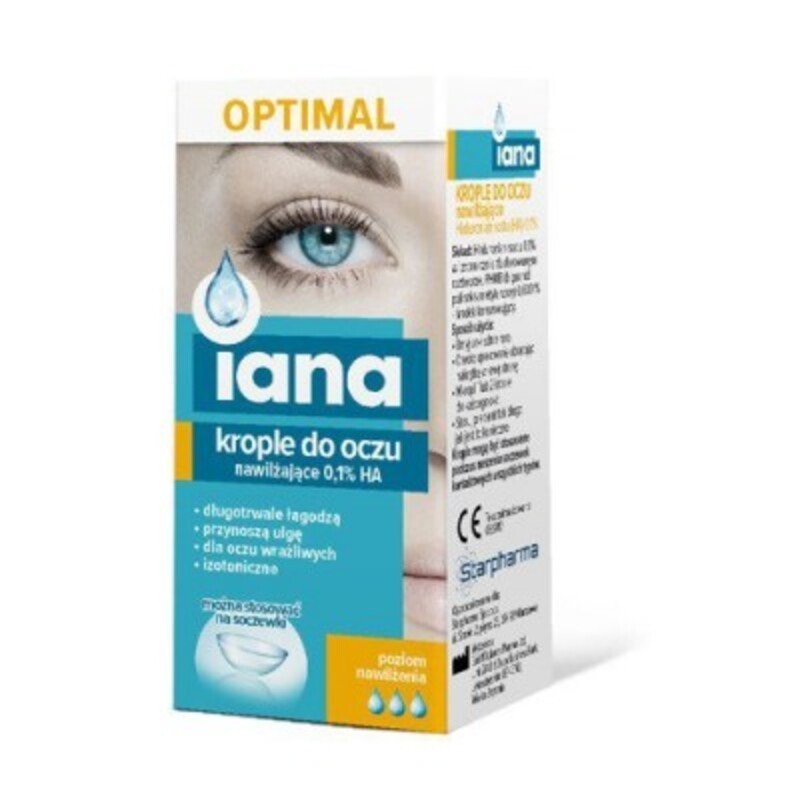 Iana Optimal | Nawilżające krople do oczu |  10 ml 