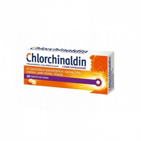  Chlorchinaldin o smaku czarnej porzeczki | 20 tabletek do ssania 