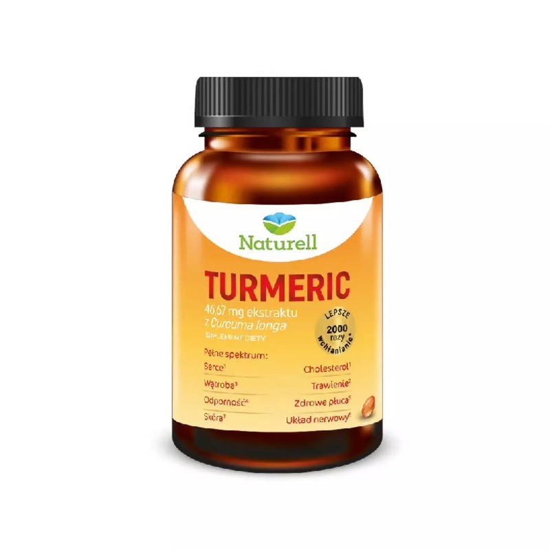 Naturell Turmeric | 60 kapsułek | Suplement diety 