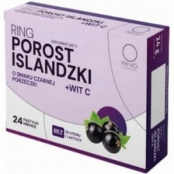 Ring | Porost Islandzki + Witamina C | 24 pastylki miękkie