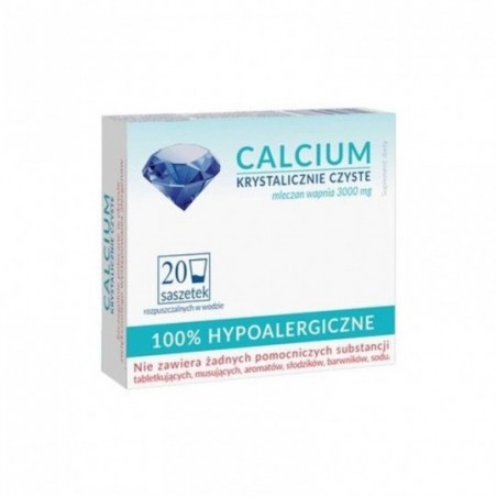 Calcium Krystalicznie Czyste | 20 saszetek rozpuszczalnyc w wodzie