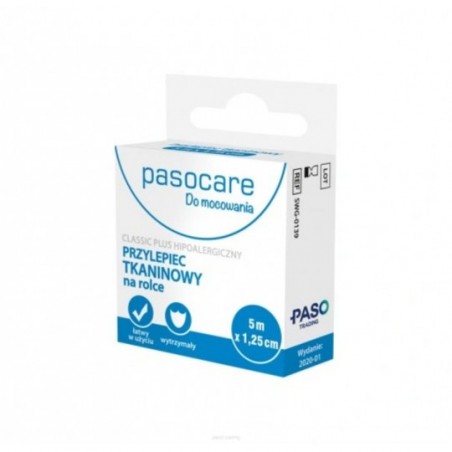  PASOCARE | Plaster tkaninowy na rolce | 5m x 1,25cm 