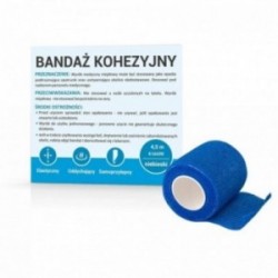 Bandaż kohezyjny | Niebieski | 4,5 m x 10 cm