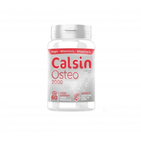  Calsin Osteo 2000, 60 tabletek KRÓTKA DATA: 2026.2.28 