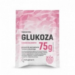 Glukoza o smaku malinowym, Proszek do sporządzania roztworu doustnego, 75 g