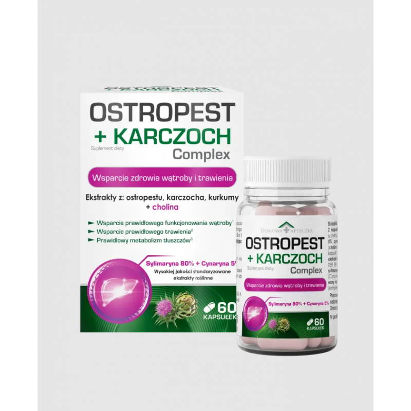 Domowa Apteczka | Ostropest + Karczoch Complex | 60 kapsułek 