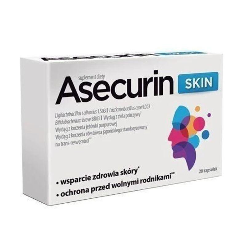Asecurin SKIN | 20 kapsułek | Suplement diety 